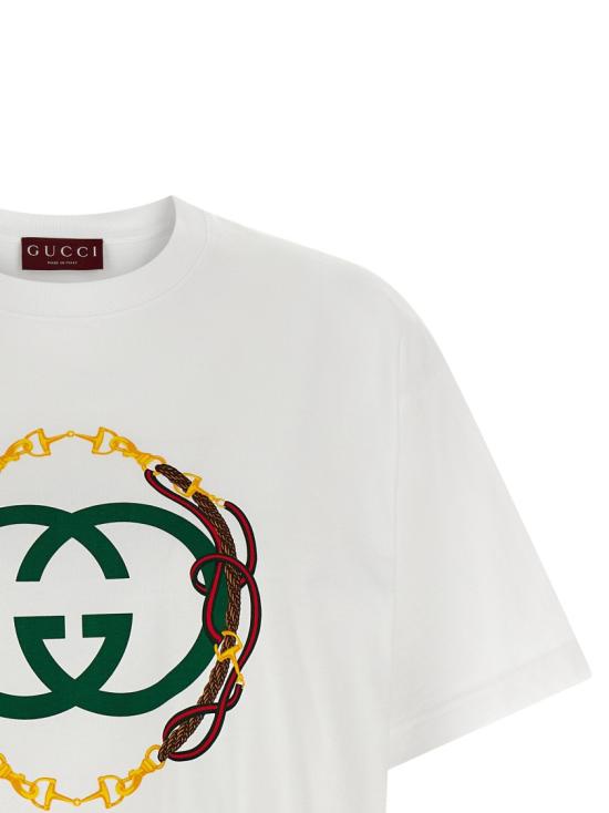 26SS 구찌 프린트 디테일 코튼 저지 티셔츠 837959XJHMY9081 White - GUCCI