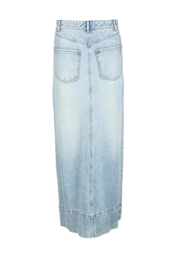  스포트막스 데님 연한 파란색  스커트