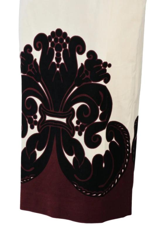  라 더블제이 롱 스커트 벨벳  - 크림색 - LA DOUBLEJ