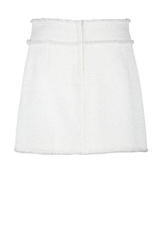  돌체앤가바나 숏 스커트 부클레 미니  - 화이트 - DOLCE & GABBANA