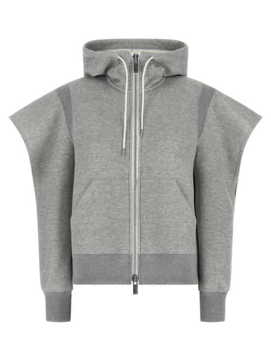 26SS 사카이 후드 티셔츠 2608345376 Grey