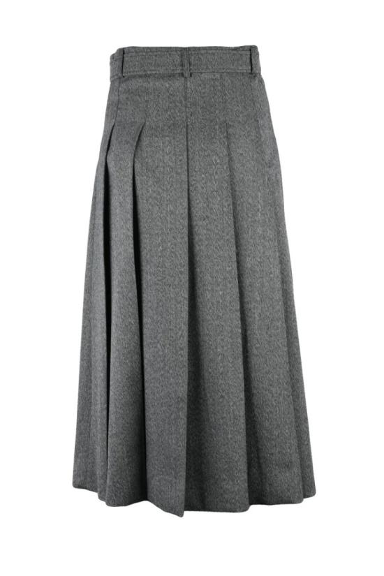 오피신 제네랄 롱 스커트 미디 플리츠  - 그레이 - OFFICINE GENERALE