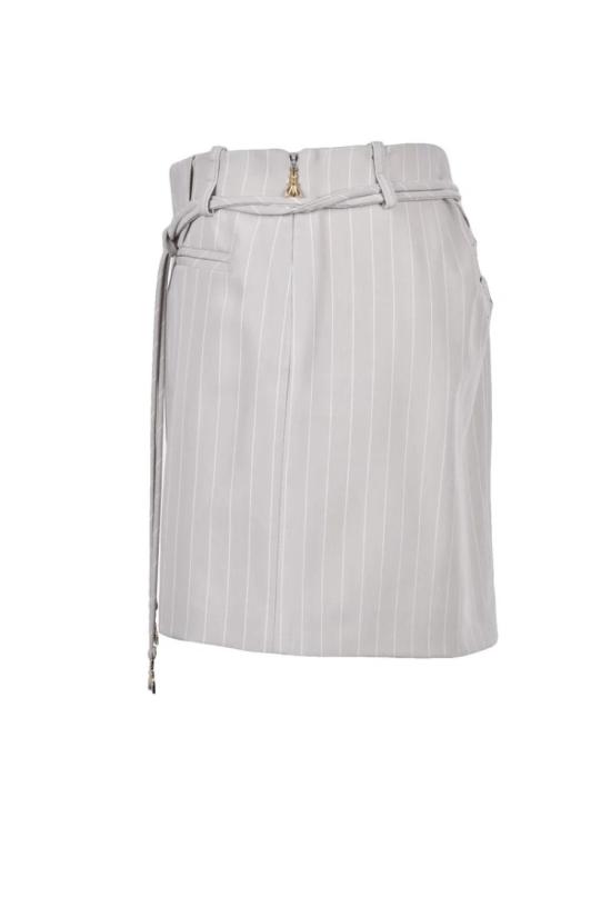  파트리지아페페 숏 스커트 신축성 있는 미니  - 라이트 그레이 - PATRIZIA PEPE