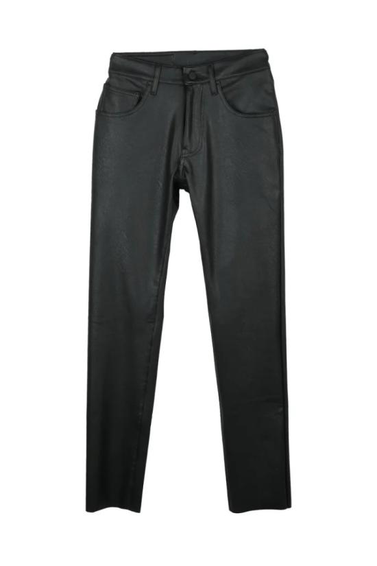  Michele Paoloni 팬츠 인조 가죽 바지 - 블랙