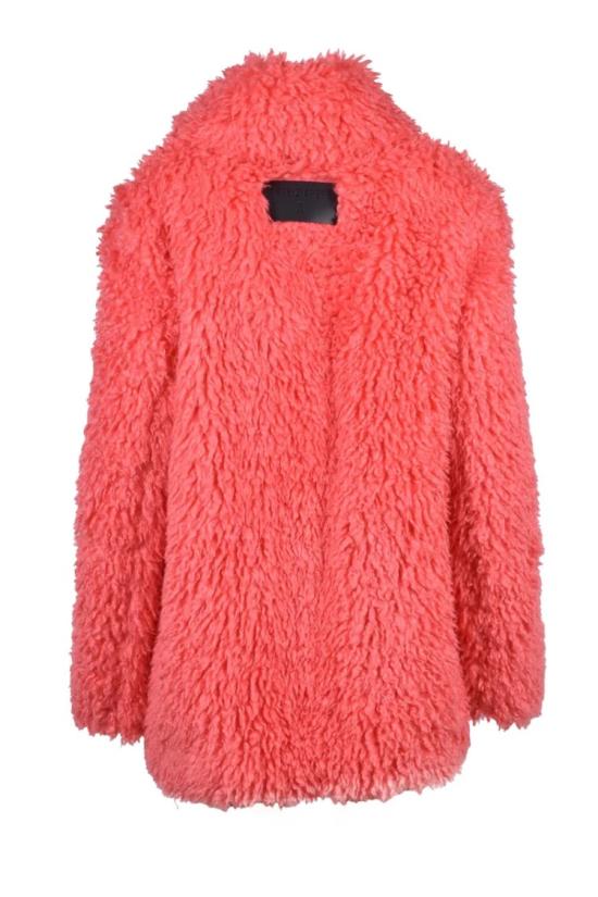  파트리지아페페 코트 인조 모피  - 빨간색 - PATRIZIA PEPE