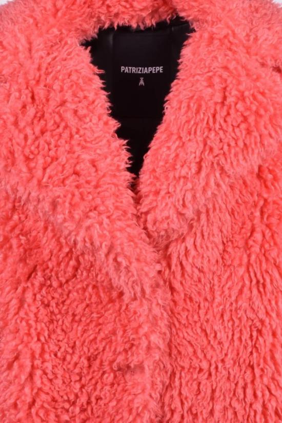  파트리지아페페 코트 인조 모피  - 빨간색 - PATRIZIA PEPE