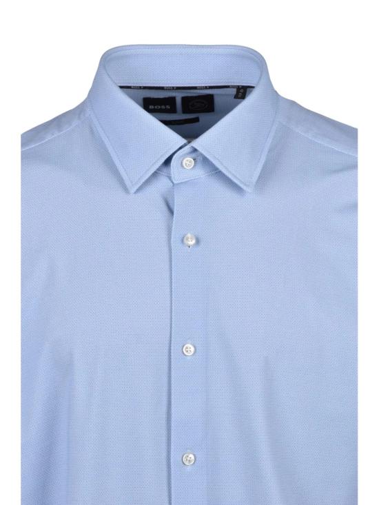 25SS 보스 긴팔 셔츠 신축성 있는  - 연한 파란색 - BOSS