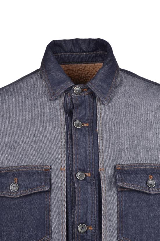  나인인더모닝 데님 재킷 플러시 - 블루 - NINE IN THE MORNING