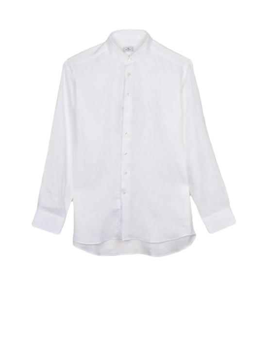 25SS 에트로 긴팔 셔츠 기모 처리된 흰색 린넨