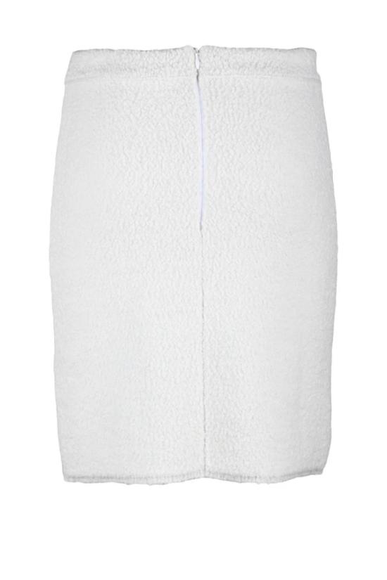  안토니오발렌티 미디 스커트 하이웨이스트 울  - 화이트 - ANTONINO VALENTI
