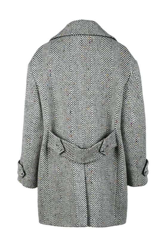  에르마노 설비노 코트 버튼  - 화이트/블랙 - ERMANNO SCERVINO