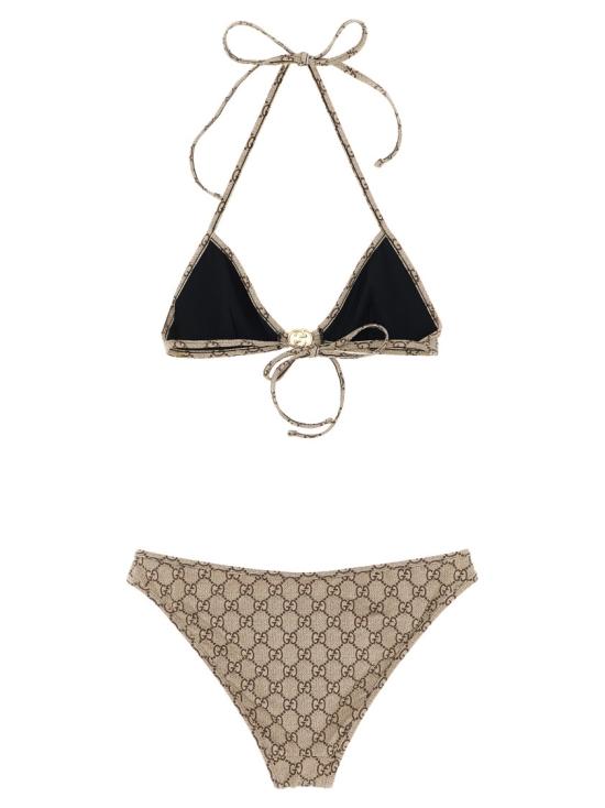 26SS 구찌 프린티드 GG 스트레치 저지 비키니 688999XHAK32270 Neutrals - GUCCI