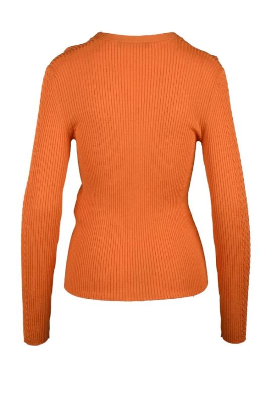 25SS 막스마라 가디건 골지 가디건 - 오렌지색 - MAX MARA