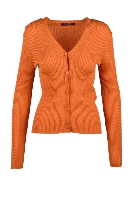 25SS 막스마라 가디건 골지 가디건 - 오렌지색