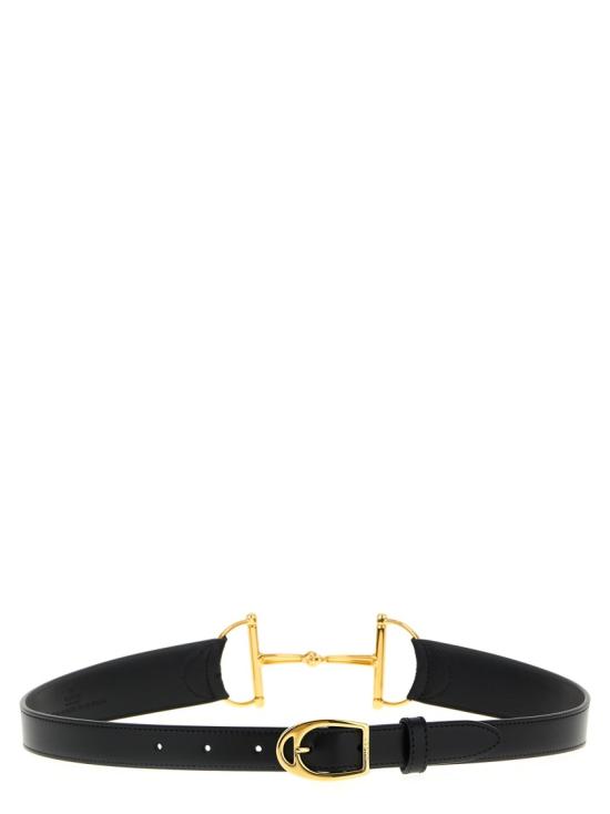 26FW 구찌 오버사이즈 홀스빗 벨트 8471190YA0G1000 Black - GUCCI