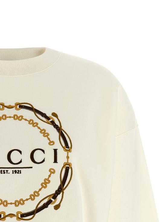 26SS 구찌 프린트 디테일 코튼 저지 스웨트셔츠 837931XJHQV9733 Neutrals - GUCCI