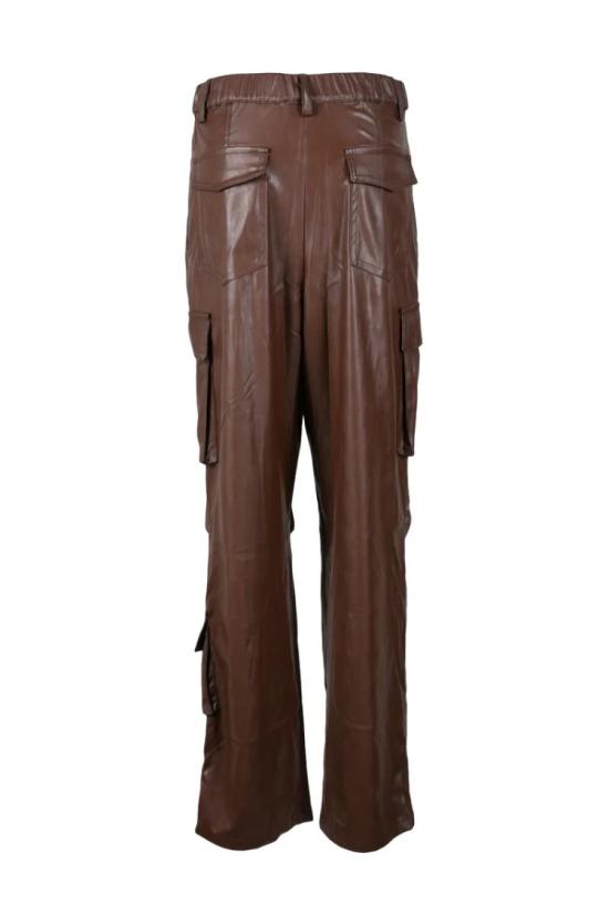  아니예 바이 가죽 팬츠 하이웨이스트 크롭 브라운 - ANIYE BY