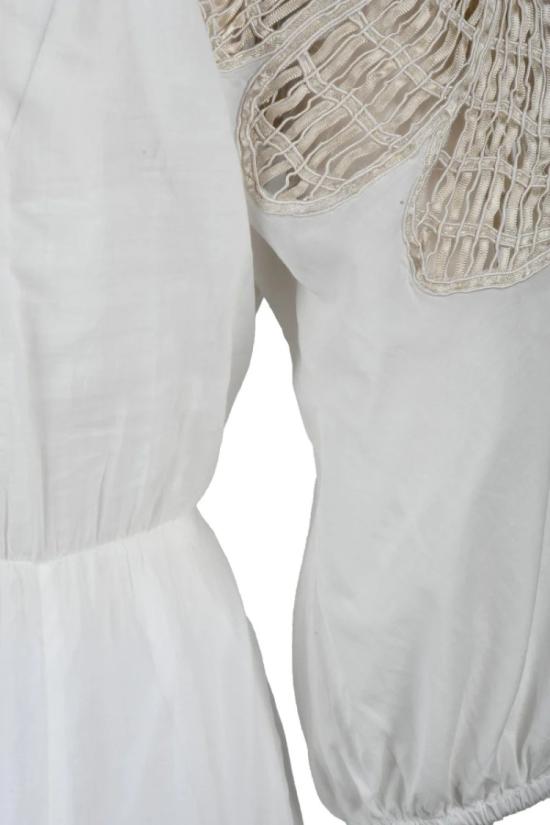 25SS 포르테포르테 롱 원피스 자수 장식 롱 드레스 - 화이트 - FORTE FORTE