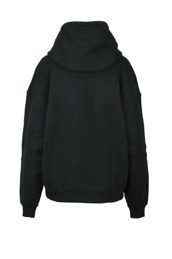  생로랑 후드 티셔츠 지퍼 후드티 - 블랙 - SAINT LAURENT