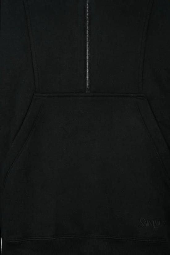  생로랑 후드 티셔츠 지퍼 후드티 - 블랙 - SAINT LAURENT