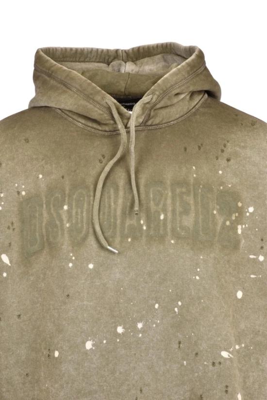  디스퀘어드2 탑 빈티지 느낌의 스웨트셔츠 - 녹색 - DSQUARED2