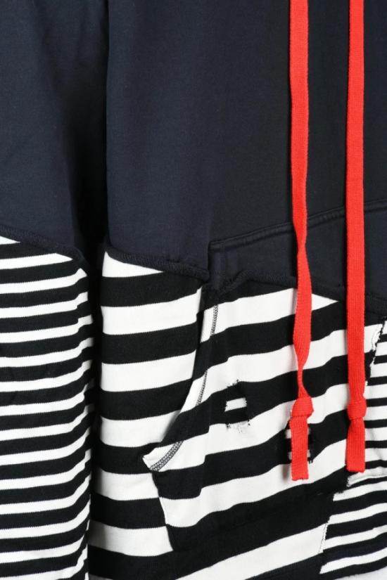  폴앤샤크 탑 맥시 패치워크 후드티 - 블루/화이트 - PAUL & SHARK