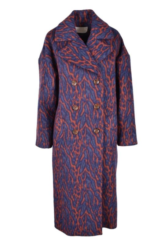  울라 존슨 코트 울 소재 더블 브레스트  - 브라운