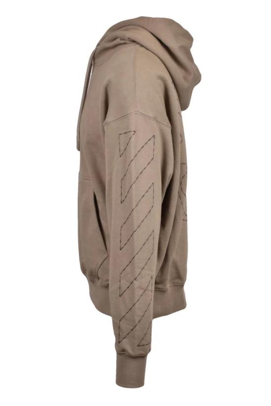  오프화이트 탑 크롭 터쿼이즈 후드티 (드로스트링 포함) - OFF WHITE