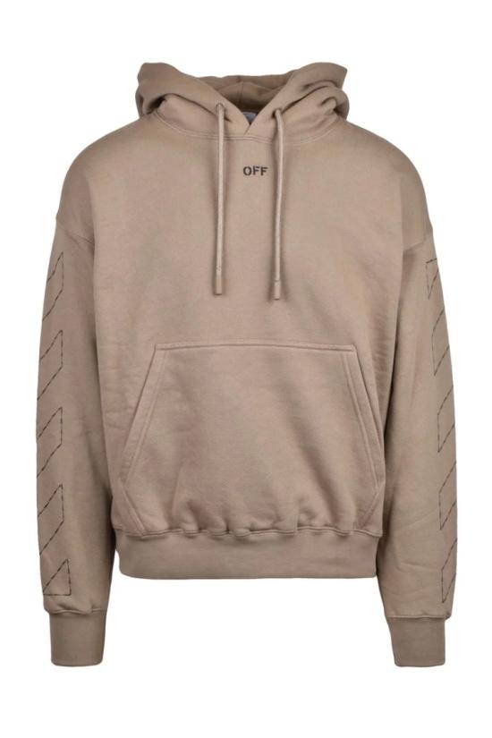 오프화이트 탑 크롭 터쿼이즈 후드티 (드로스트링 포함)