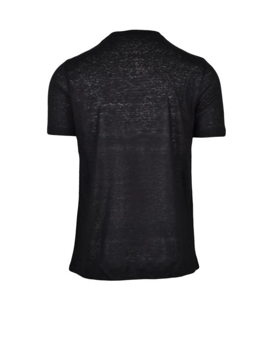 25SS 크루치아니 반팔 티셔츠 린넨 티셔츠 - 블랙 - CRUCIANI