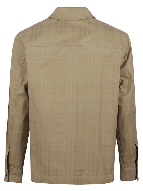 26SS 버버리 체크 코튼 지퍼 오버셔츠 8121988 C4776 Neutrals - BURBERRY