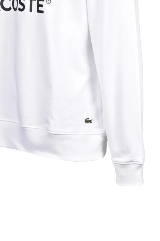  라코스테 긴팔 티셔츠 면 스웨트셔츠 - 흰색 - LACOSTE