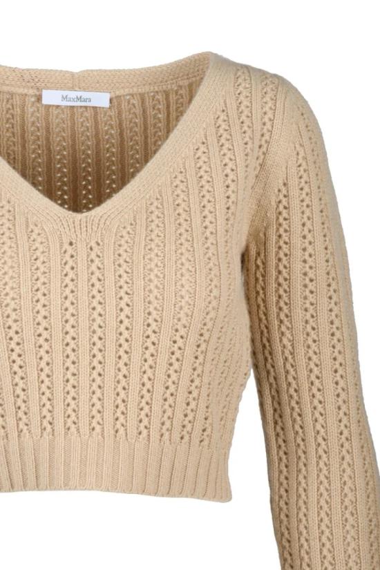  막스마라 스웨터 이프렘 반팔 스웨터 - 베이지 - MAX MARA