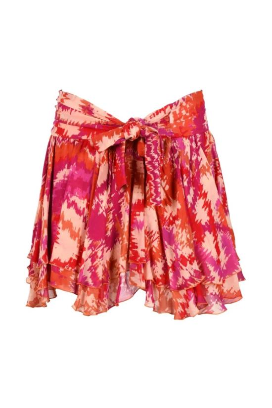  돈답 숏 스커트 미니  보일 - 오렌지/자홍색