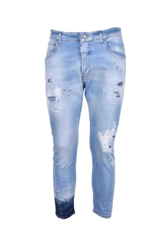  타케시쿠로사와 데님 청바지 - 연한 파란색