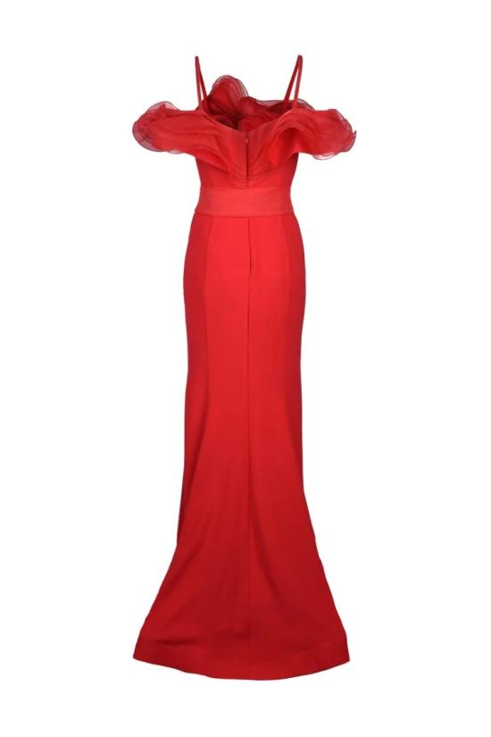 25SS Loren Luxury 롱 원피스 긴 머메이드 드레스 - 빨간색 - OTHER BRANDS