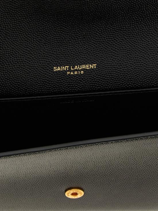 26SS 생로랑 그레인 레더 업타운 체인 지갑 6077881GF0J1000 Black - SAINT LAURENT