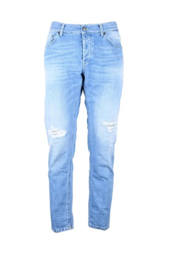  돈답 데님 미우스 슬림핏 진 - 라이트 블루