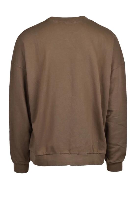  팜앤젤스 탑 오버사이즈 크루넥 스웨트셔츠 - 카키색 - PALM ANGELS