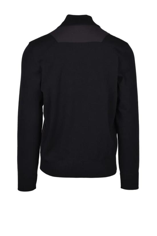  폴앤샤크 집업 니트 지퍼형 모크넥 가디건 - 블랙 - PAUL & SHARK