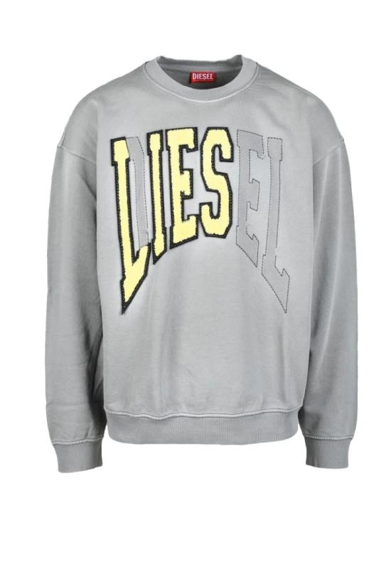  디젤 탑 크루넥 스웨트셔츠 - 라이트 그레이