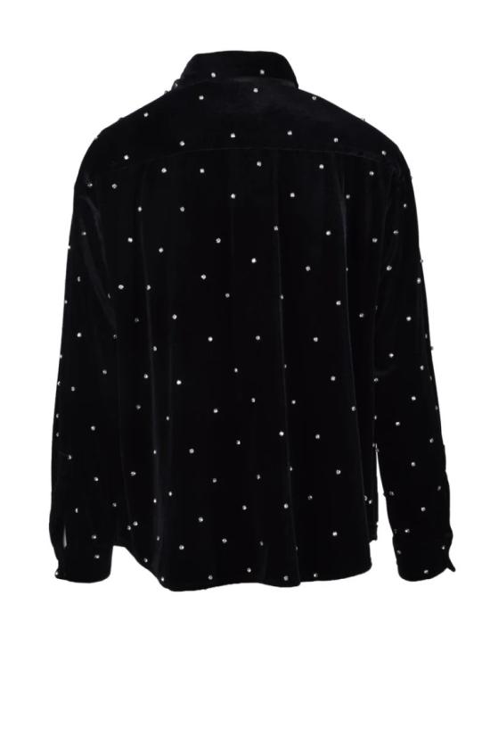  뉴어라이벌 블라우스 폴리에스터 셔츠 - 블랙 - NEW ARRIVALS