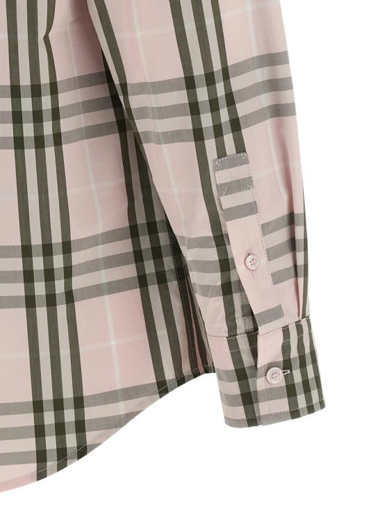26SS 버버리 레귤러핏 체크 코튼 셔츠 8127212MALLOWPINKIPCHECK Grey - BURBERRY