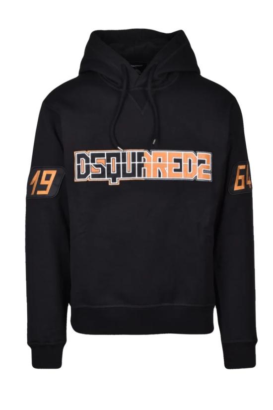 25SS 디스퀘어드2 탑 면 후드티 - 블랙