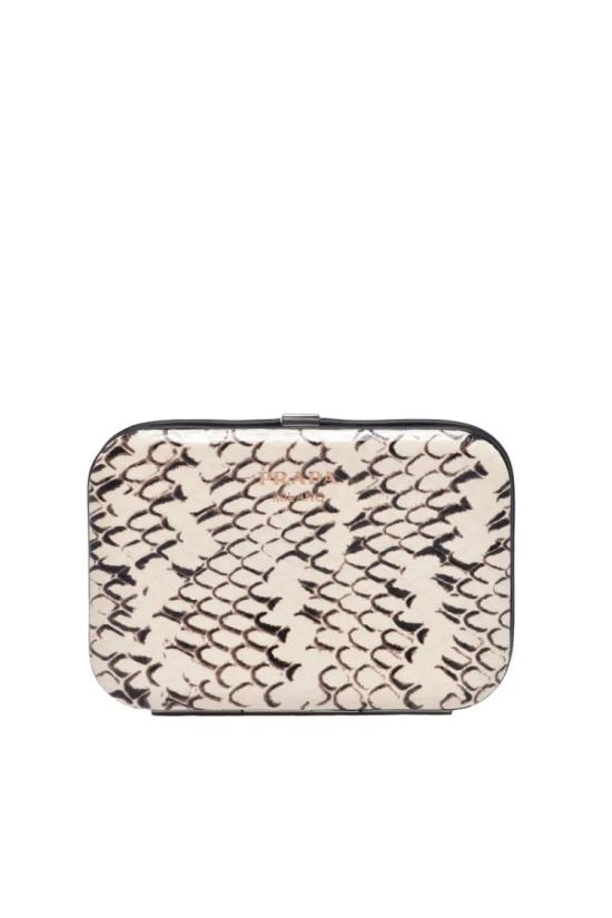  프라다 지갑 견고한 카드 홀더 - 흰색