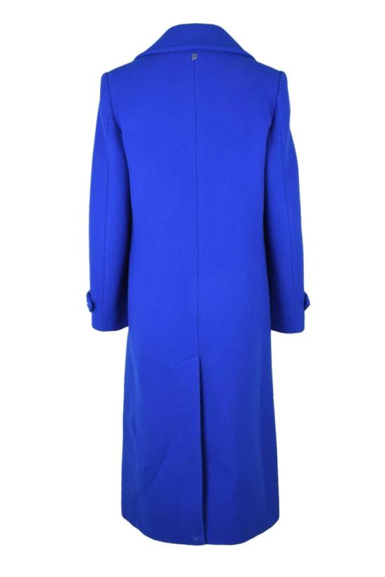  돈답 코트 캐시미어 소재의 긴 더블 브레스트  - 로얄 블루 - DONDUP