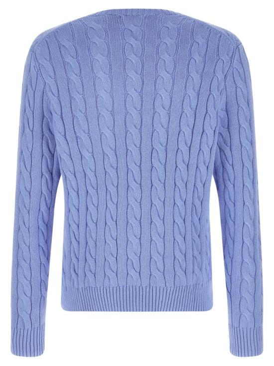 26SS 폴로 랄프로렌 로고 자수 케이블 니트 스웨터 710775885535 Blue - POLO RALPH LAUREN
