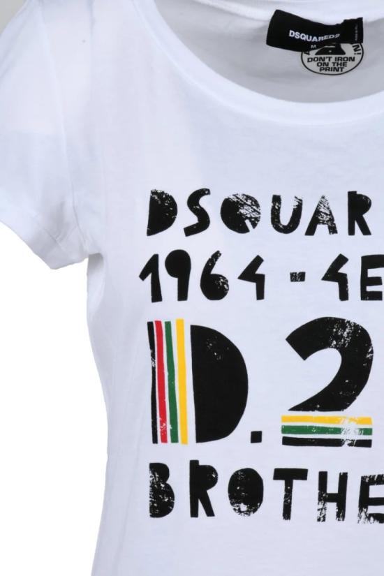 25SS 디스퀘어드2 반팔 티셔츠 면 티셔츠 - 흰색 - DSQUARED2