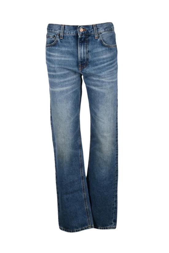 25SS 하이쿠레 데님 여성용 청바지 - 블루