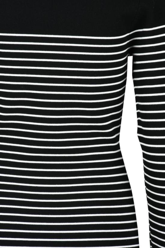 25SS 막스마라 미디 원피스 플리퍼 니트 드레스 - 블랙/화이트 - MAX MARA